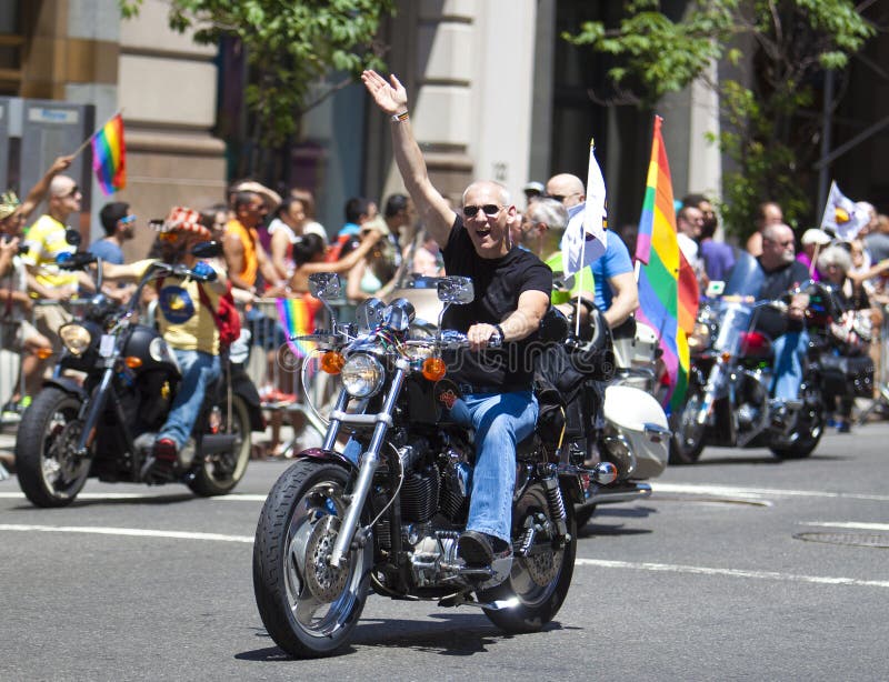 Paris, France, Detail, Macho Man with Club Logo on Back, on Large  Motorcycle, Driving in the annual Gay Pride (LGBT) Parade Live Free Stock  Photo - Alamy