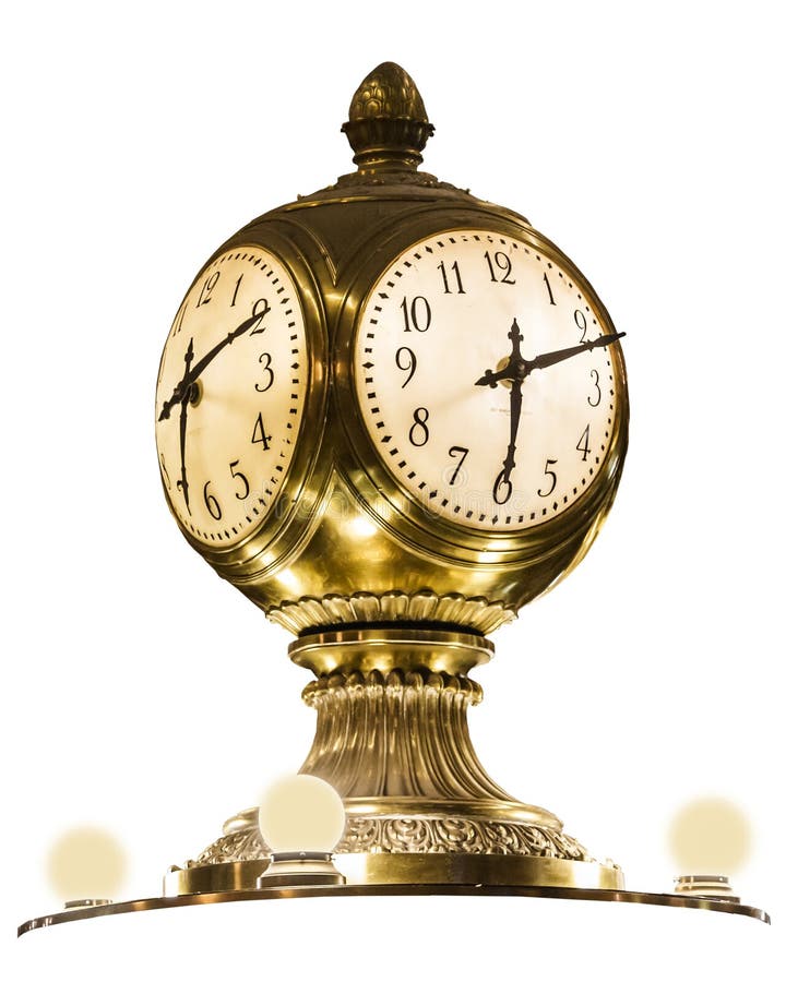 New York Grand Central Station Brass Clock stock image New York Grand Central Station Brass Clock stock image