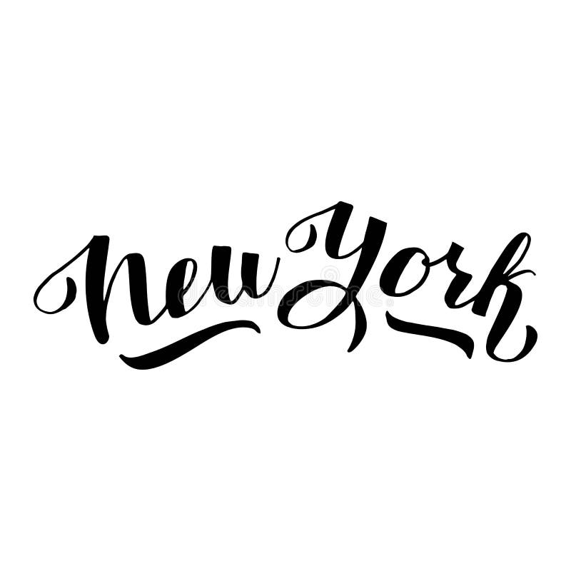 New York Logo Design. Trendy Lettering Text Font. Print for Card, T ...