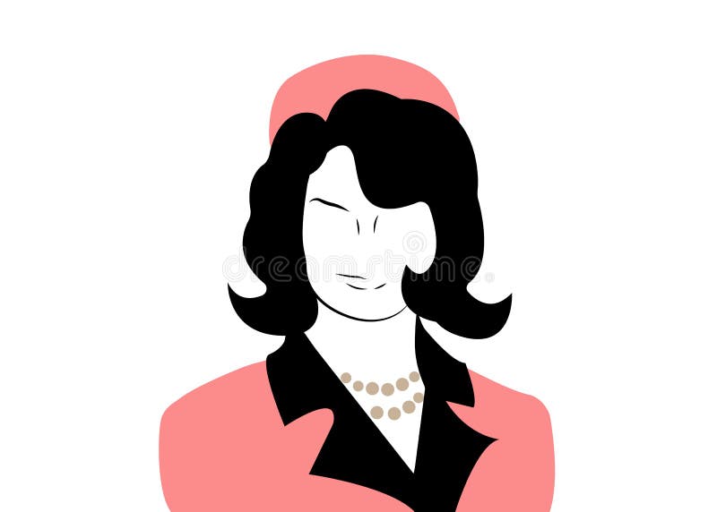 New York - May 10, 2018: Jacqueline Kennedy Onassis vector portrait - usa first lady. New York - May 10, 2018: Jacqueline Kennedy Onassis vector portrait - usa first lady