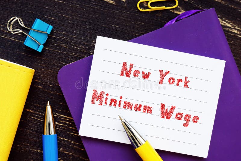 New York Minimum Wage Phrase on the Page Stock Photo Image of profit