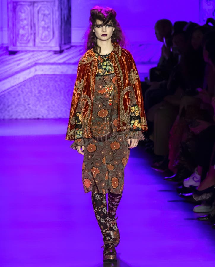 Anna Sui 2020 Fall Winter Runway Show in New York City Editorial Image ...