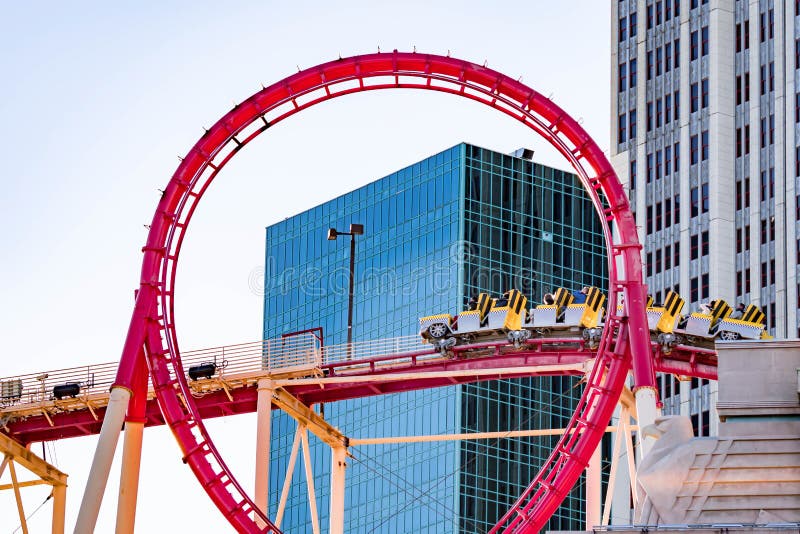 Roller Coaster of New York-New York Hotel and Casino Editorial Stock Photo  - Image of strip, casino: 219036013