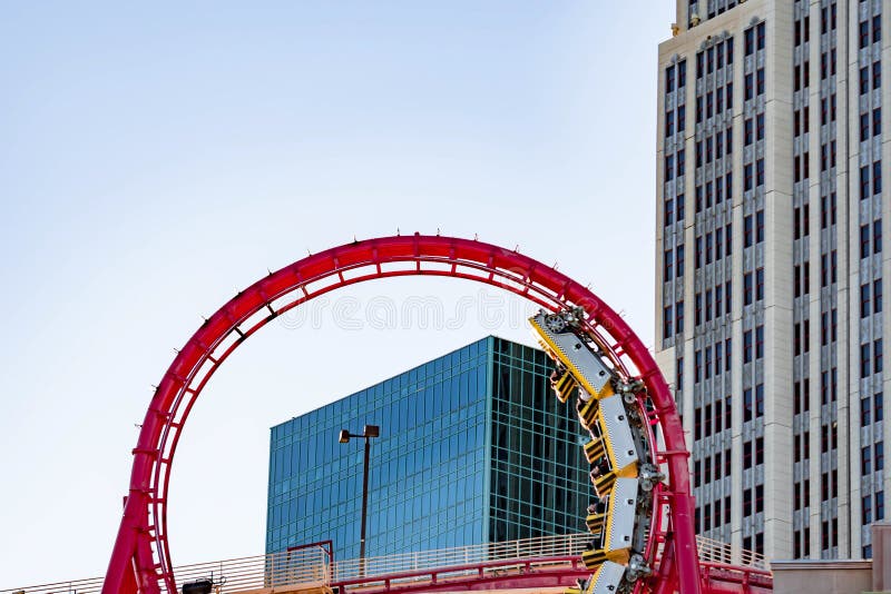 Las Vegas, Nevada. Roller Coaster at the New York New York Hotel and Casino  Stock Photo - Alamy