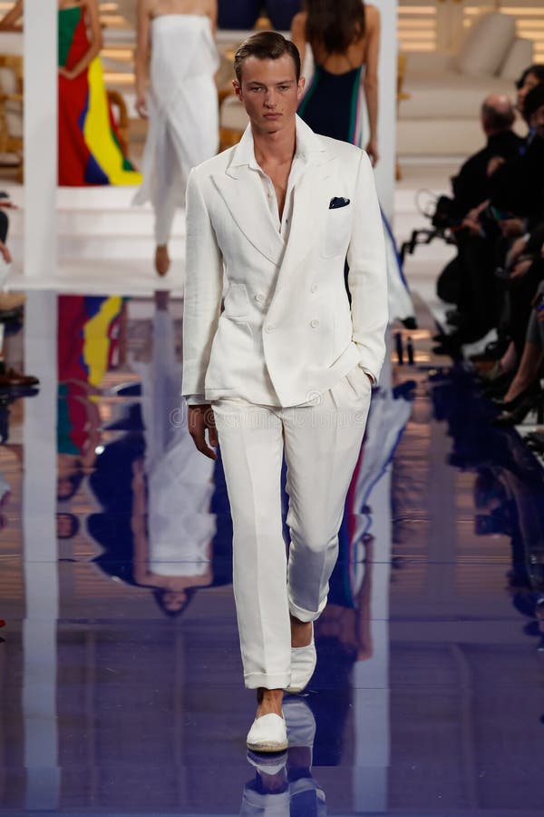 A Model Walks the Runway at Ralph Lauren Spring/Summer 18 Fashion Show ...