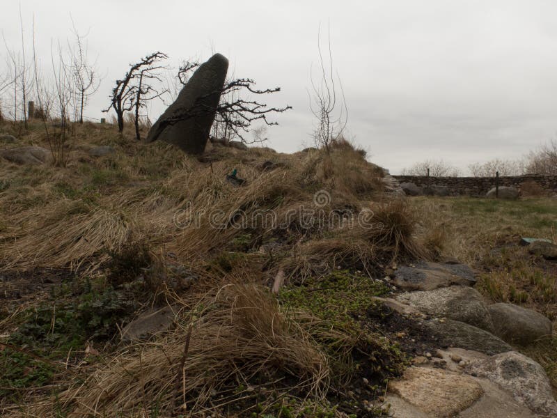 New York NY/Förenta staterna - Mars 15 2106: Landskapsikt av den irländska hungerminnesmärken fotografering för bildbyråer New York NY/Förenta staterna - Mars 15 2106: Landskapsikt av den irländska hungerminnesmärken fotografering för bildbyråer