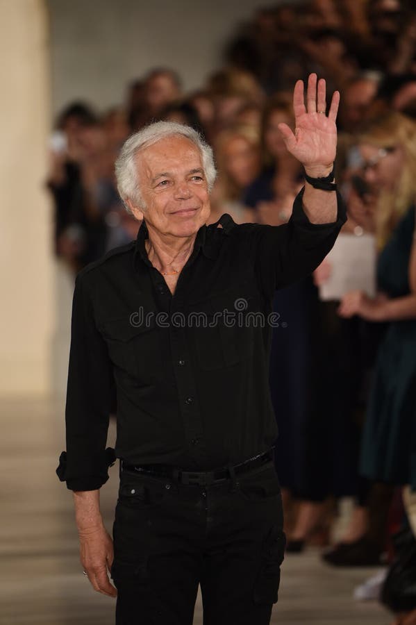 NEW YORK, NY - SEPTEMBER 11: Designer Ralph Lauren Walks the Runway ...