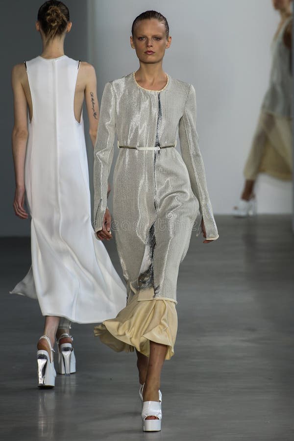NEW YORK, NY - SEPTEMBER 11: Model Hanne Gaby Odiele Walks the Runway ...