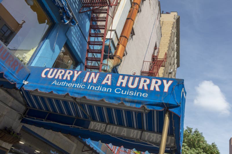 New York, NY USA - June 2, 2018 - Curry in a Hurry - Indian Food, NY NY