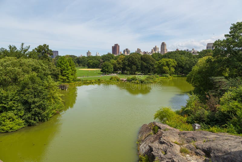 The Lake in the Central Park in Manhattan. Editorial Photography ...