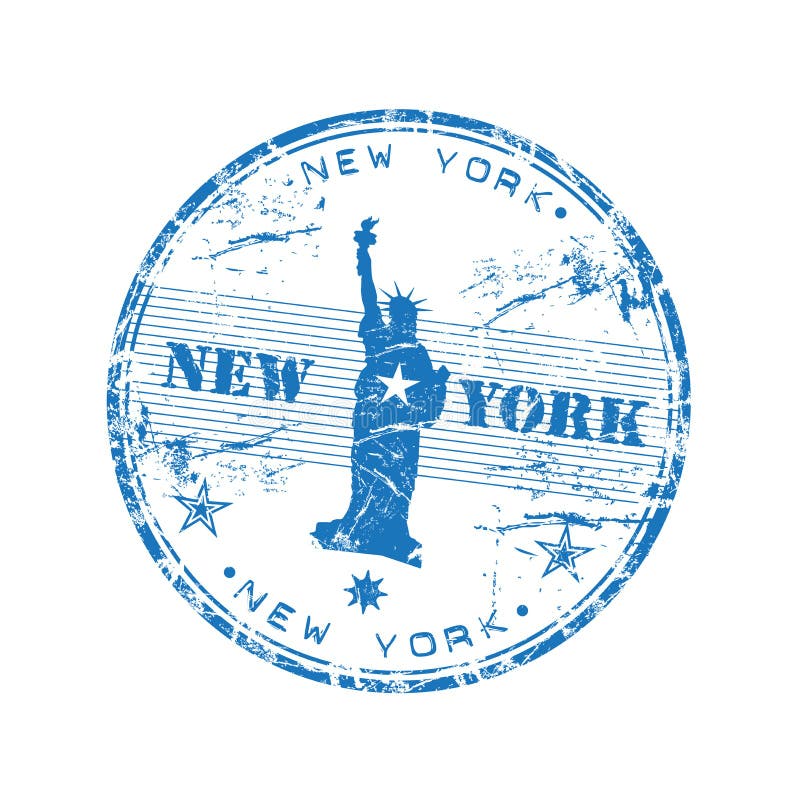 New York rubber stamp stock illustration
