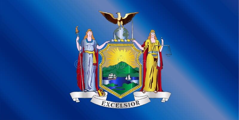 New York State Flag Gloss royalty free illustration