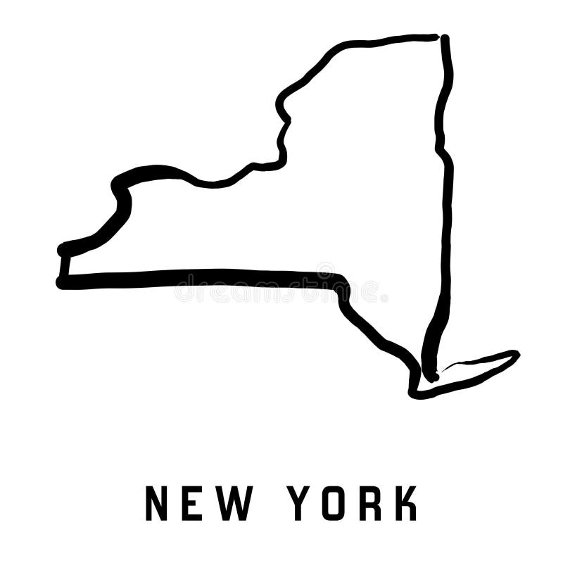 New York state map stock vector. Illustration of contour - 87134040