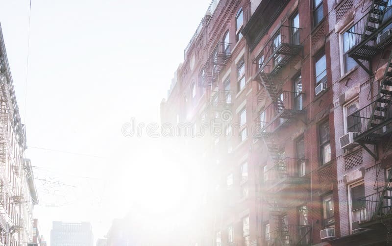 New york street with sun. stock image New york street with sun. stock image
