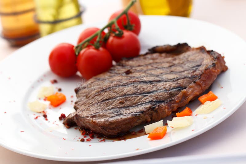 New York Strip Steak with Vegetables Stock Photo Image of beef, brown