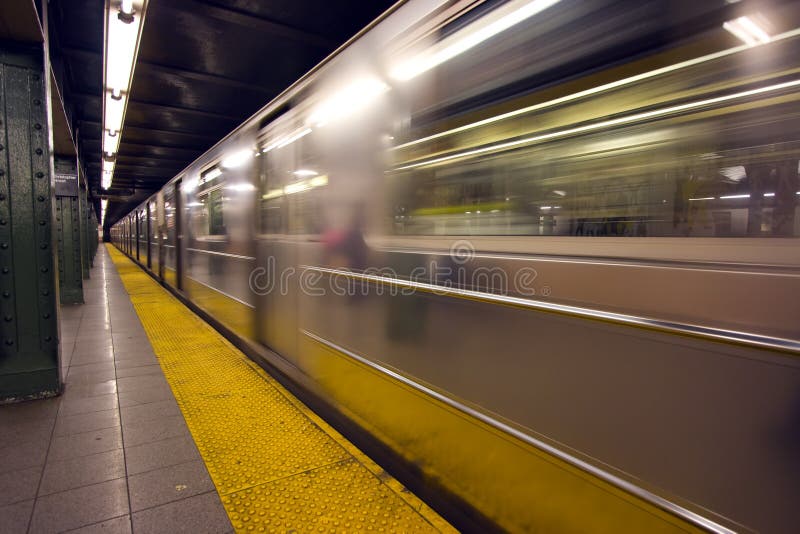 New York subway motion blur royalty free stock photos