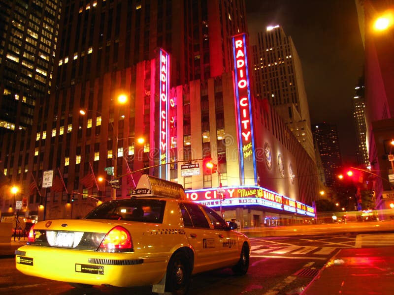 New York Taxi outside Radio City Music Hall