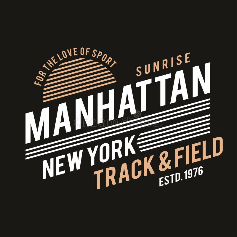 New York typografi för t-skjorta tryck Friidrott idrotts- t-skjorta diagram