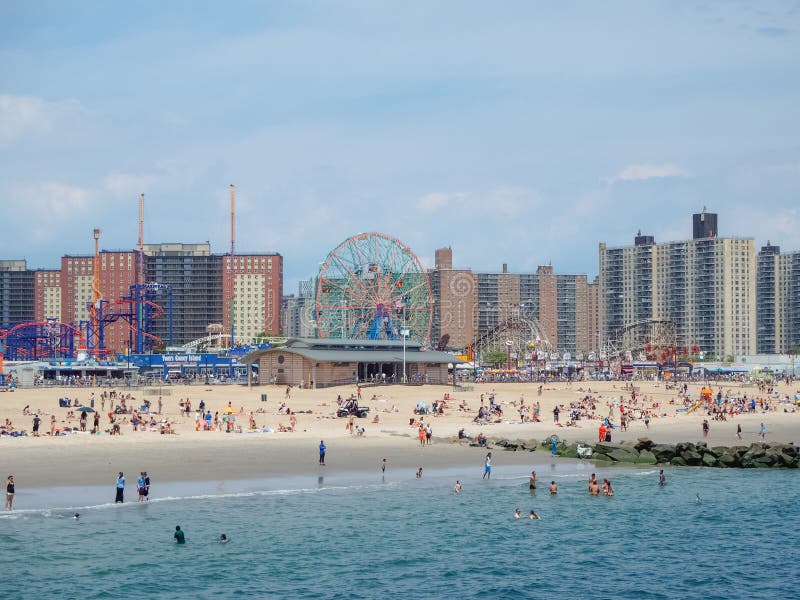 New York United States Coney Island Beach In New York Editorial