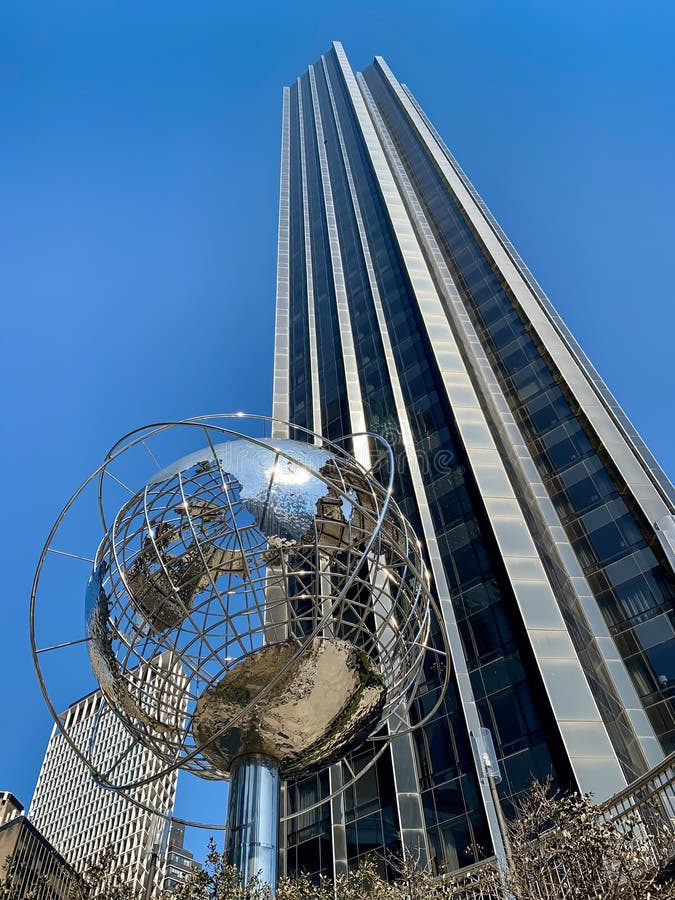 Globe Sculpture View in Columbus Circle