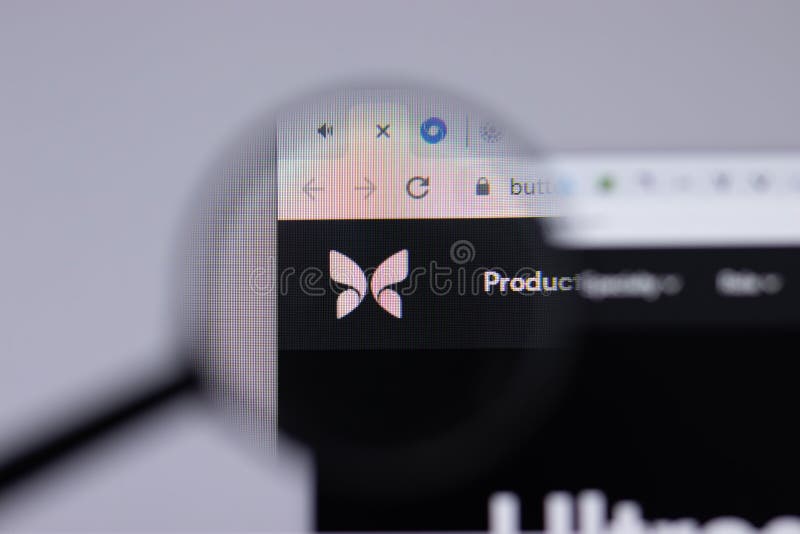 New York, USA - 26 April 2021: Butterfly Network logo close-up on website page, Illustrative Editorial