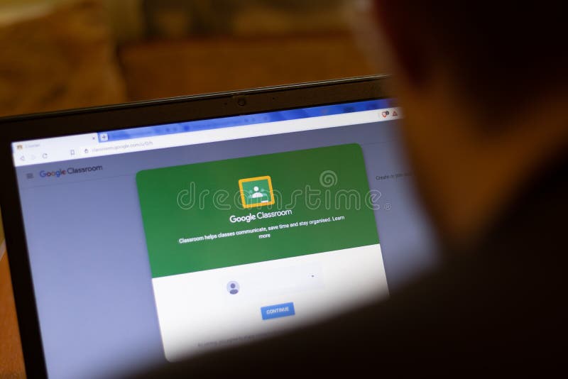 New York, USA - 9 April 2020: Google Classroom Website on Laptop Screen  Close Up. Man Using Service on Display, Blurry Background Editorial Stock  Photo - Image of design, business: 178541163