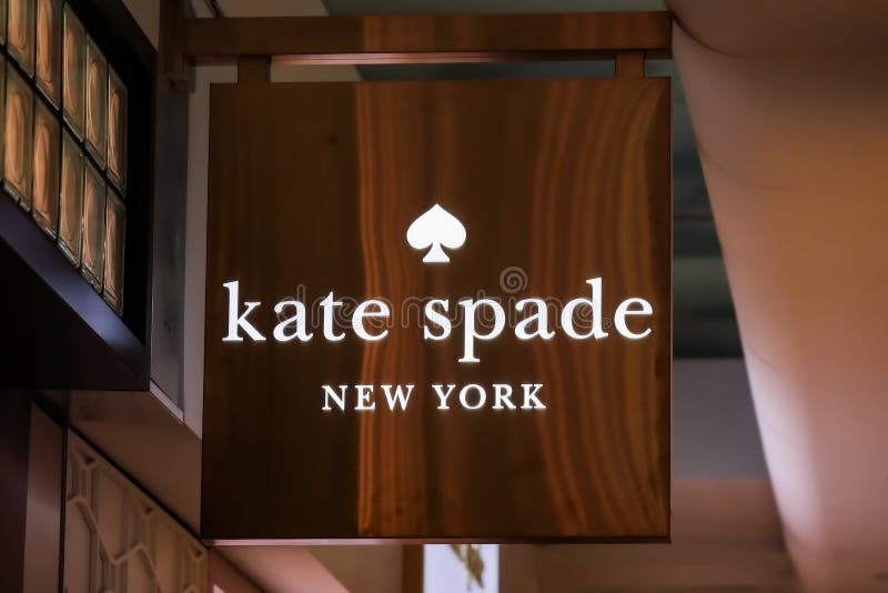 A Logo of Kate Spade Brand of a Side of a Store in the Mall of New York  Airport Editorial Stock Image - Image of exterior, business: 171361784