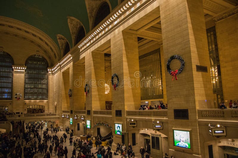 New York USA - 3 Januari, 2019 central storslagen terminal Inre inom royaltyfria bilder New York USA - 3 Januari, 2019 central storslagen terminal Inre inom royaltyfria bilder