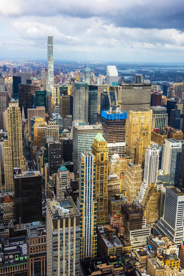 Skyscrapers. Aerial View of New York City, Manhattan Editorial Image ...