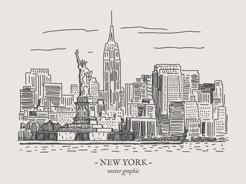 New York vintage vector illustration royalty free illustration New York vintage vector illustration royalty free illustration