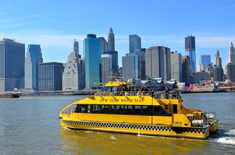 New York Water Taxi at Battery Park NY Editorial Image Image of water
