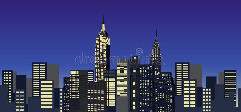 New- Yorkwolkenkratzer stock abbildung New- Yorkwolkenkratzer stock abbildung