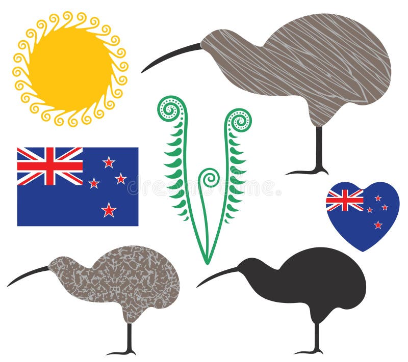 New Zealand vektor illustrationer. Illustration av band 48575470