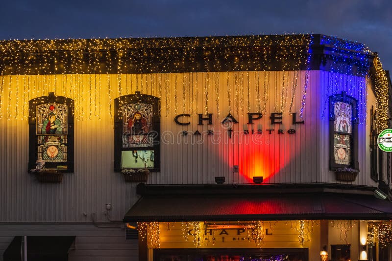 Chapel bar and bistro. Auckland, New Zealand - December 16 2017. Chapel bar and bistro. Auckland, New Zealand - December 16 2017