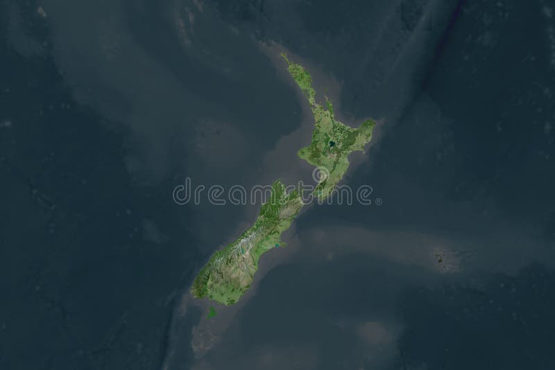 New Zealand Satellite. Country And Globe, Composition Stock Illustration Illustration of