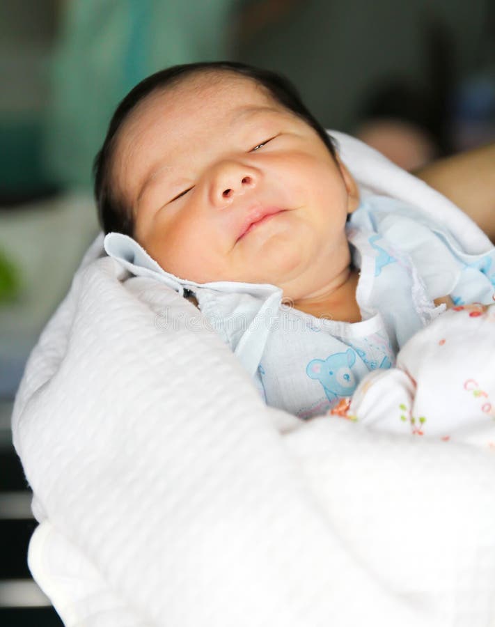 Newborn Asian Baby Girl Stock Photo Image Of