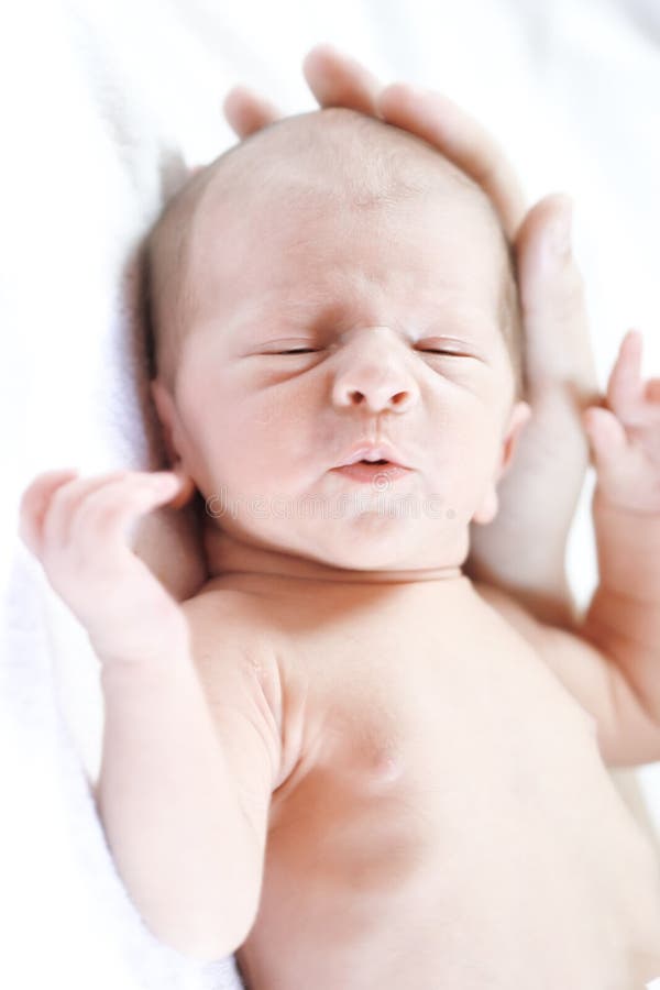 Newborn baby stock image