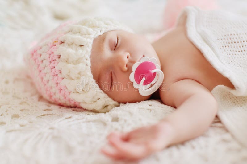 Newborn baby on the bed stock photo. Image of cute, innocent 113641350
