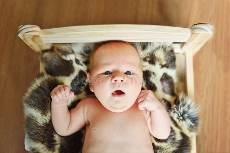 Newborn baby on the bed stock image. Image of caucasian 72048671