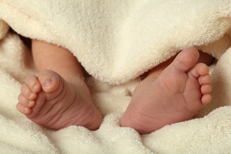 Newborn baby feet