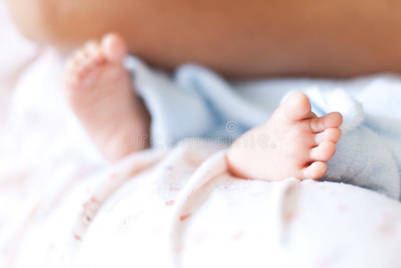 Newborn Baby Feet Stock Image Image Of Mother Foot 70159917