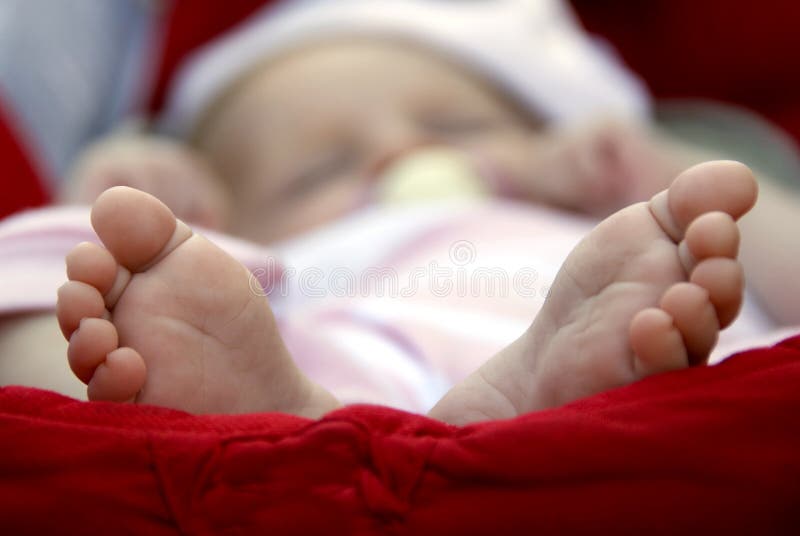 Newborn baby feet