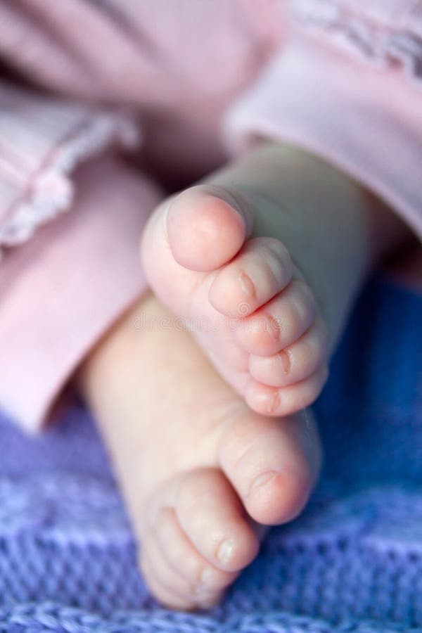 Newborn baby feet stock photo. Image of toenail, months 77253058