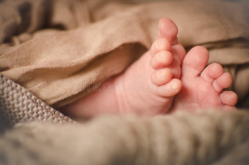 Newborn baby feet