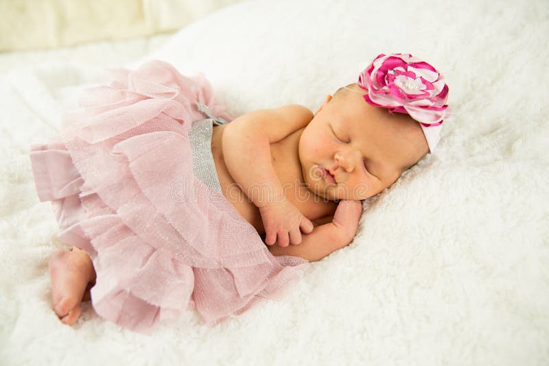 Newborn Baby Girl stock photos