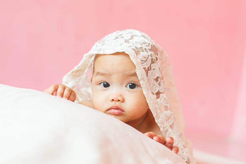Newborn Baby Looking at the Camera Stock Photo Image of delicate