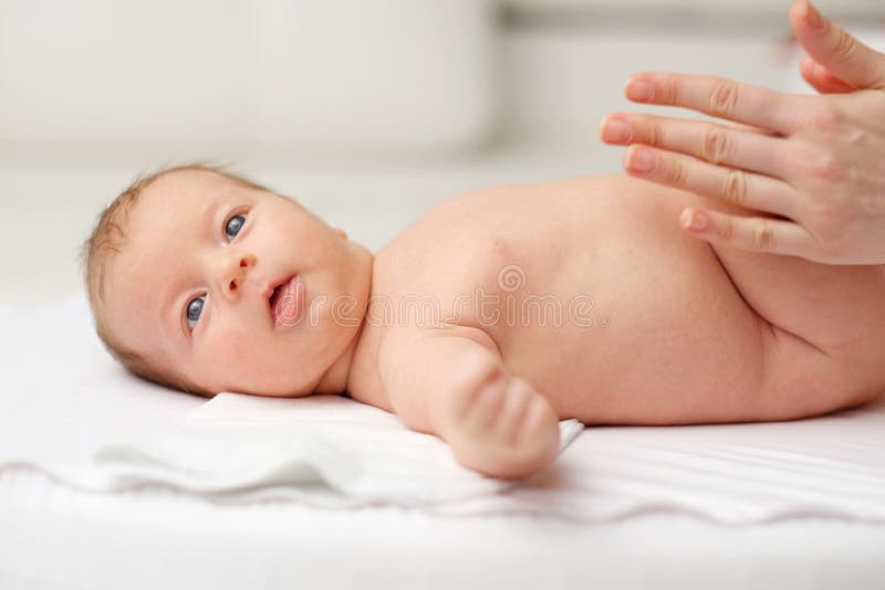 Newborn baby massage stock photo. Image of life, face 65375526