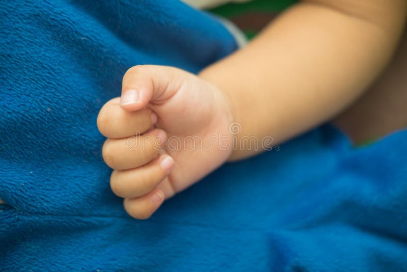 Newborn baby`s hand stock photo. Image of cute, newborn 83486682