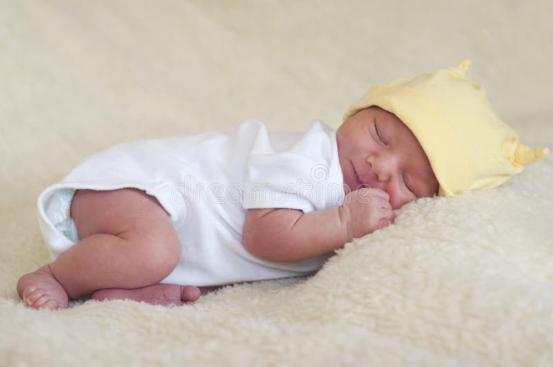 Newborn baby sleeping royalty free stock image Newborn baby sleeping royalty free stock image