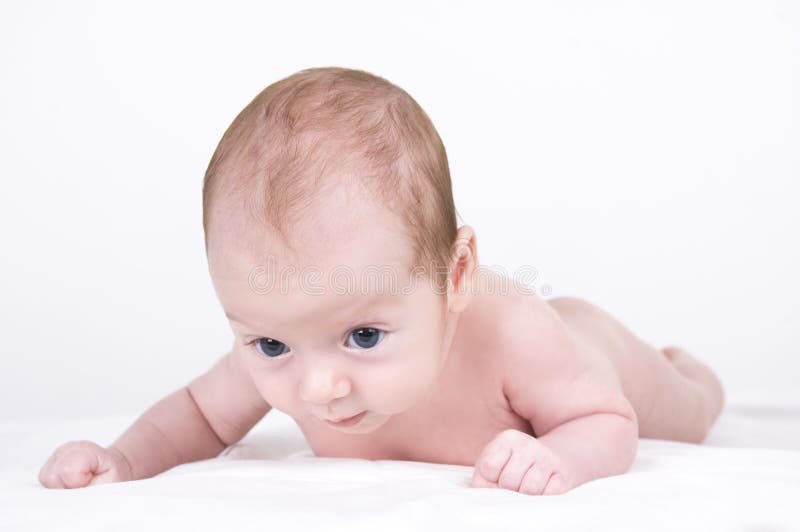 Newborn baby trying to heave its head